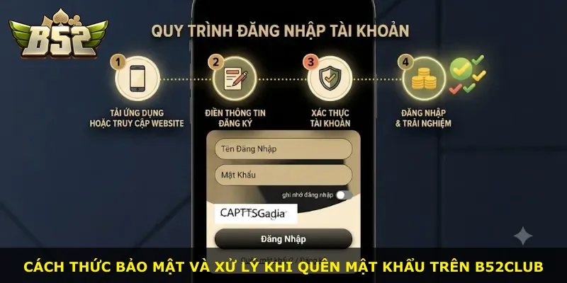 Cách thức bảo mật và xử lý khi quên mật khẩu trên B52Club