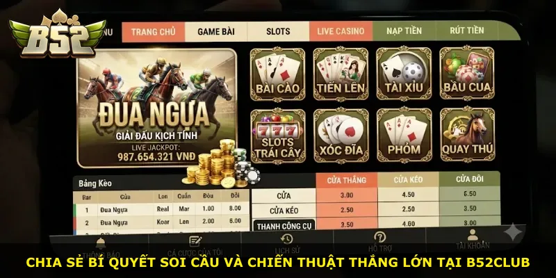 Chia sẻ bí quyết soi cầu và chiến thuật thắng lớn tại B52Club