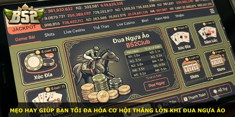 Mẹo hay giúp bạn tối đa hóa cơ hội thắng lớn khi đua ngựa ảo