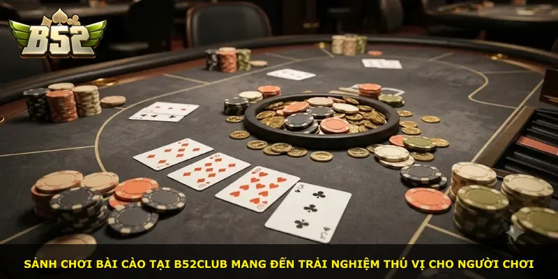 Sảnh chơi bài cào tại B52Club mang đến trải nghiệm thú vị cho người chơi