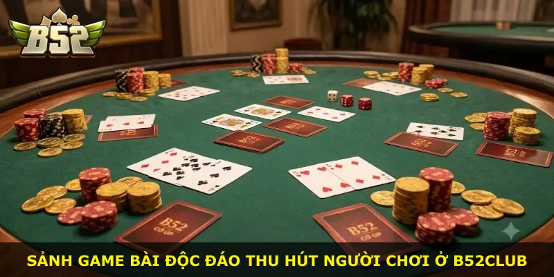 Sảnh game bài độc đáo thu hút người chơi ở B52Club