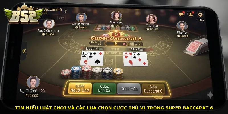 Tìm hiểu luật chơi và các lựa chọn cược thú vị trong Super Baccarat 6